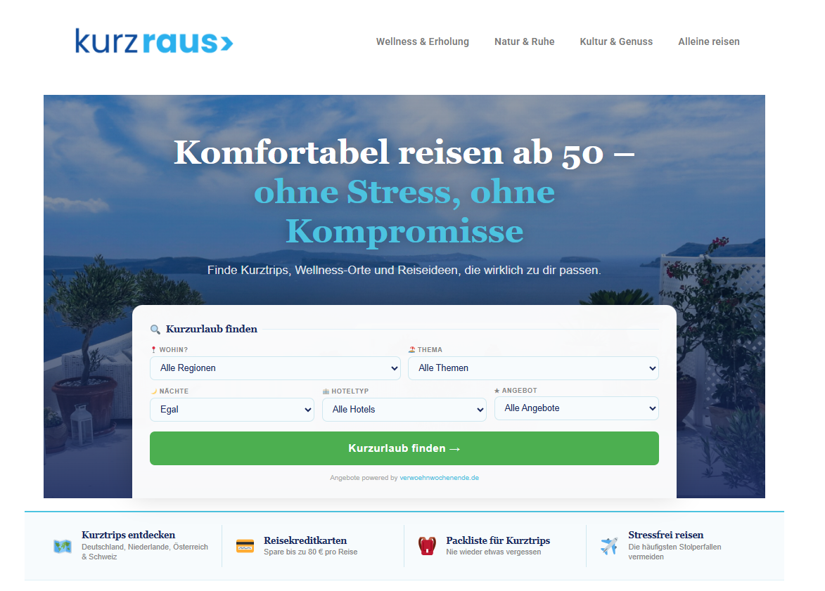 kurzraus.com Screenshot